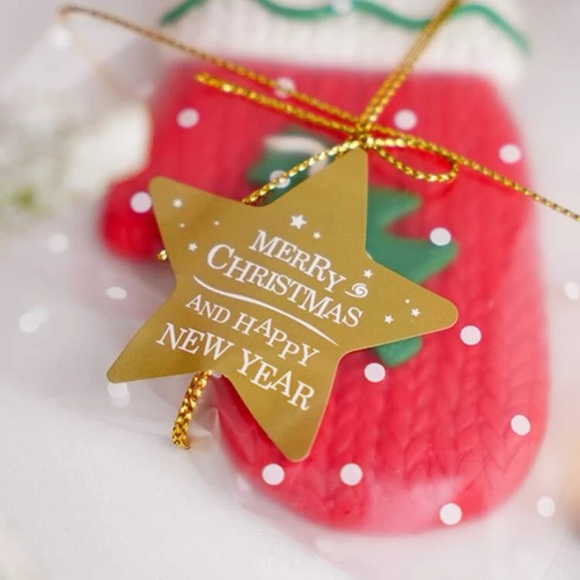 Merry Christmas & Happy New Year Stickers ⭐️Silver & Gold Bells & Stars 40ct - Picture 3 of 6